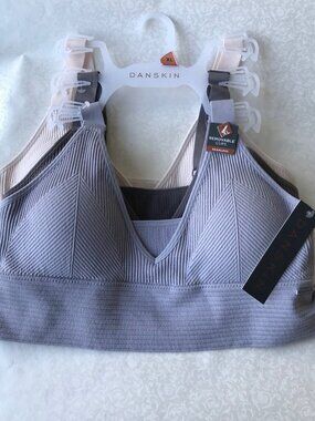Danskin Intimates All day Comfort BRAS, Removable Pads, 3-Pack ,Size : XL